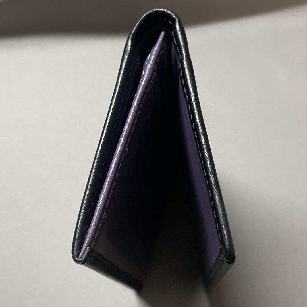 ETTINGER エッティンガー 名刺入れ カードケース ブラック　パープル