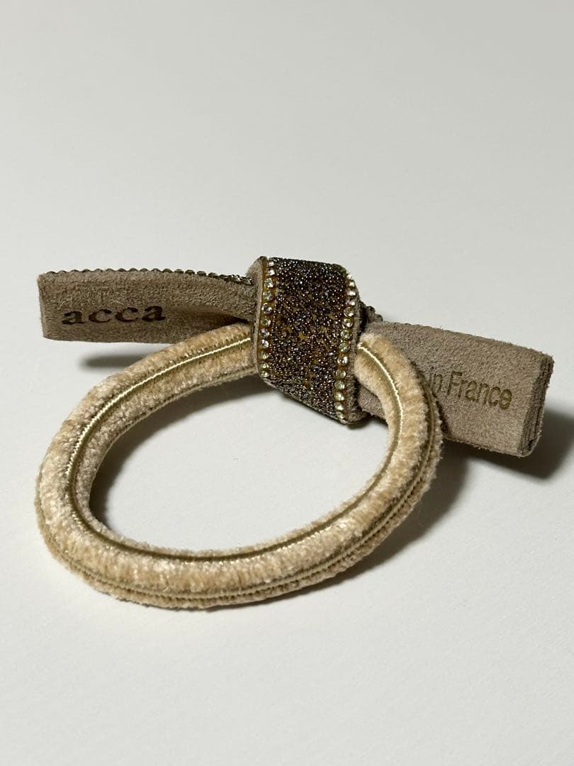 acca リボンゴム　ベージュ