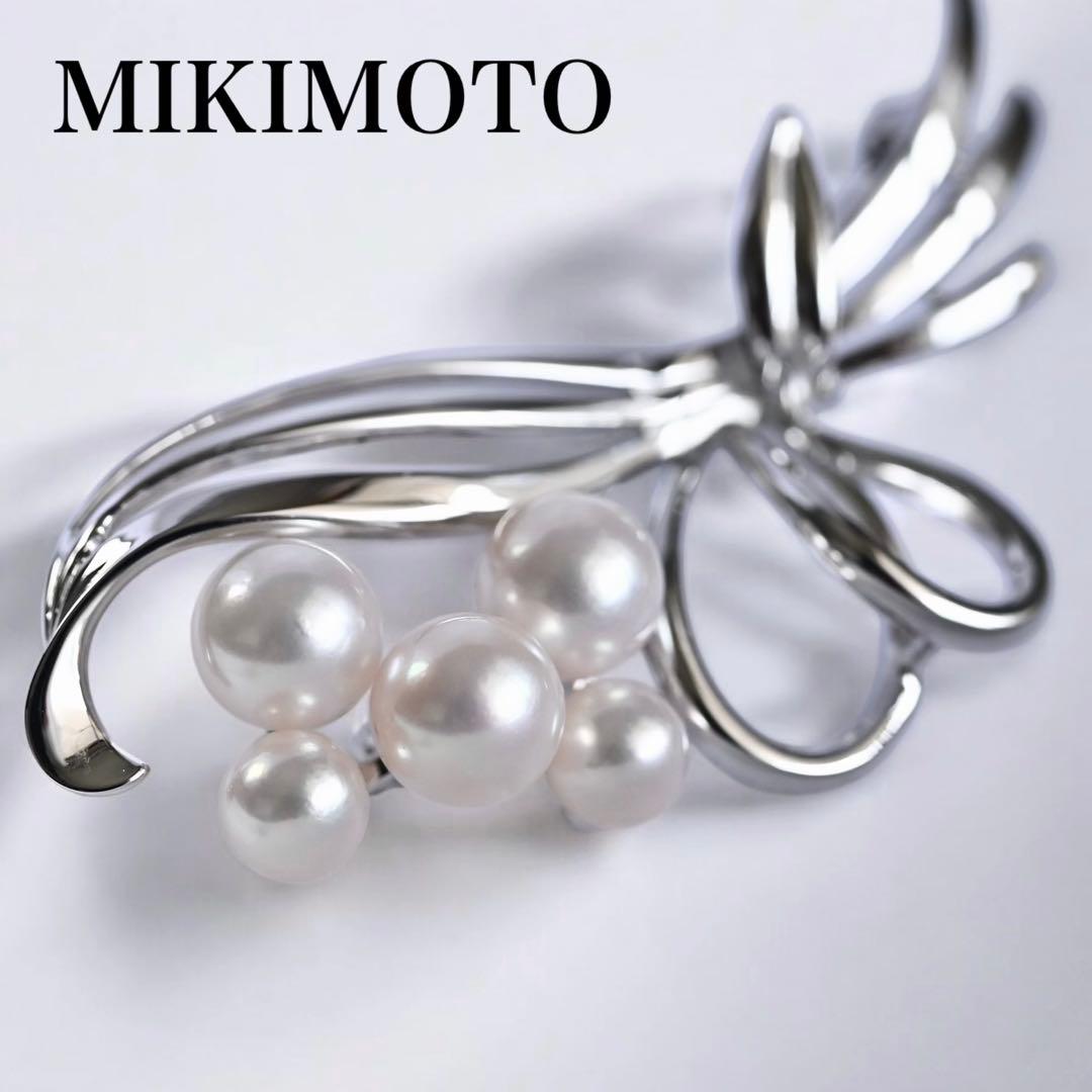 【未使用】ミキモト　花珠クラス　アコヤ　パール　ブローチ　コサージュ　M刻印