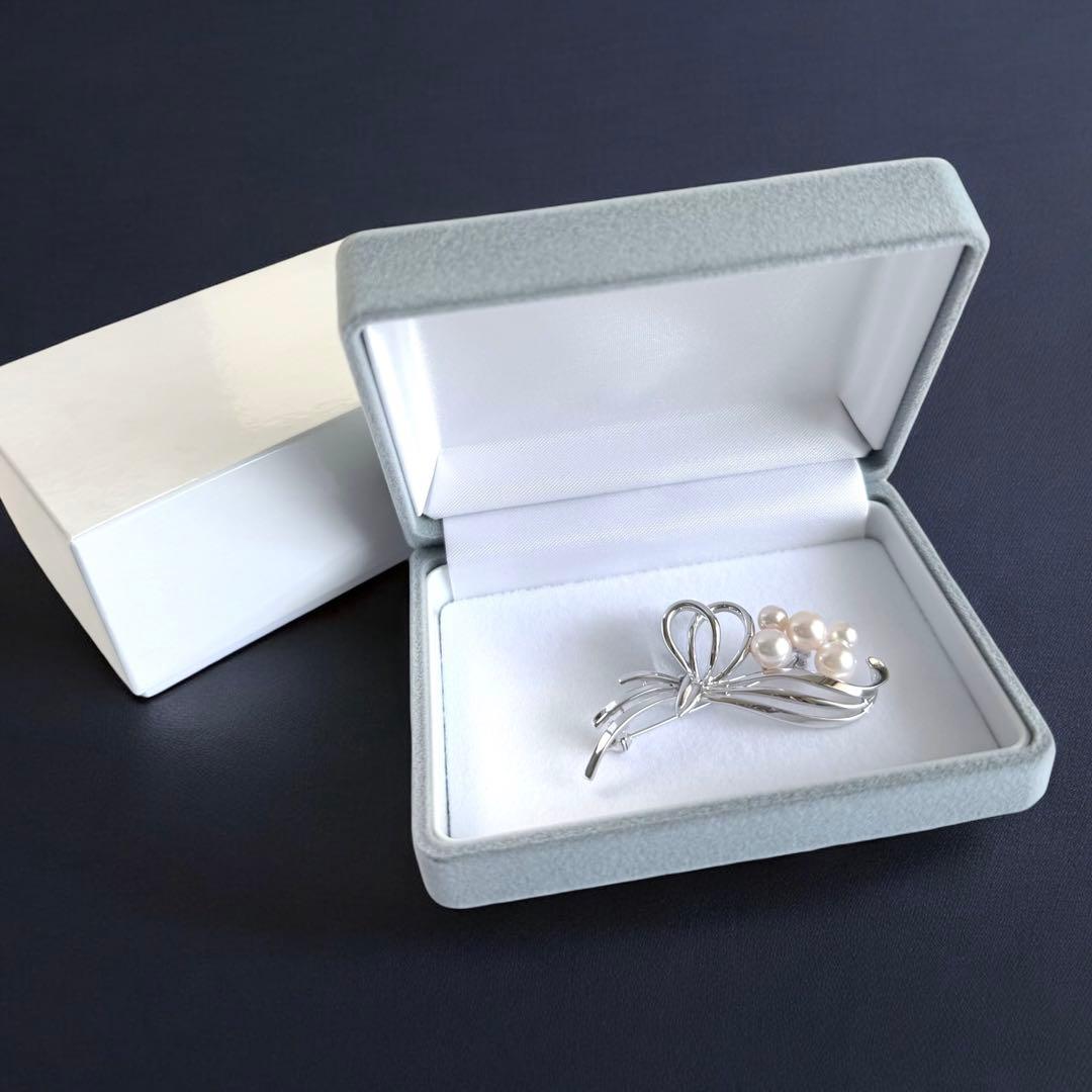 【未使用】ミキモト　花珠クラス　アコヤ　パール　ブローチ　コサージュ　M刻印