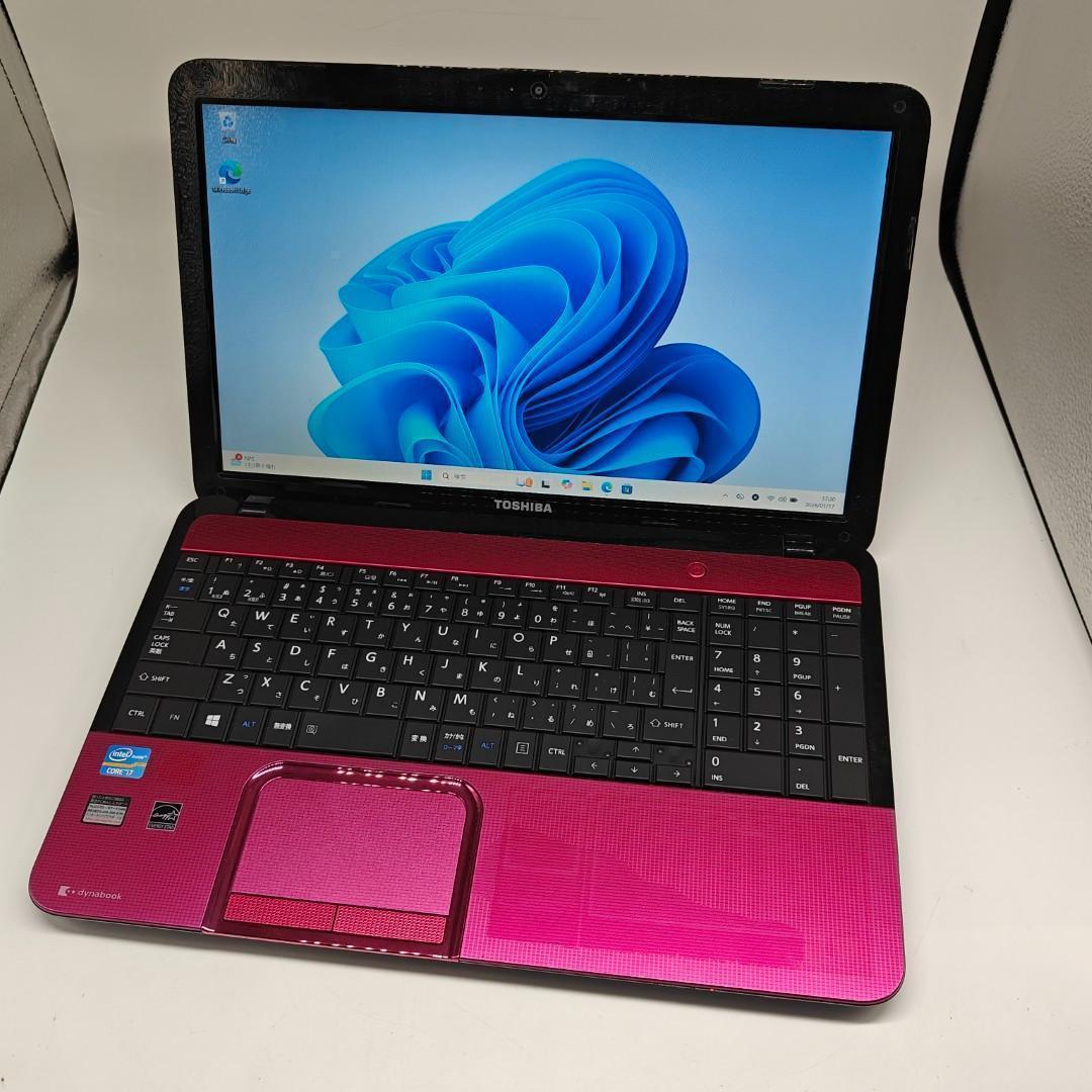 【東芝】T552 高速i7 SSD512GB 16GB ピンク ノートPC