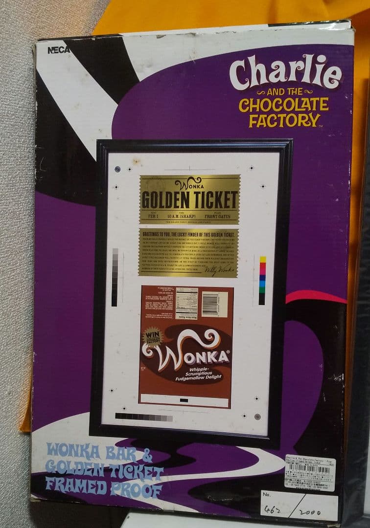 NECA チャーリーとチョコレート工場 ウォンカバー ゴールデンチケットレプリカ