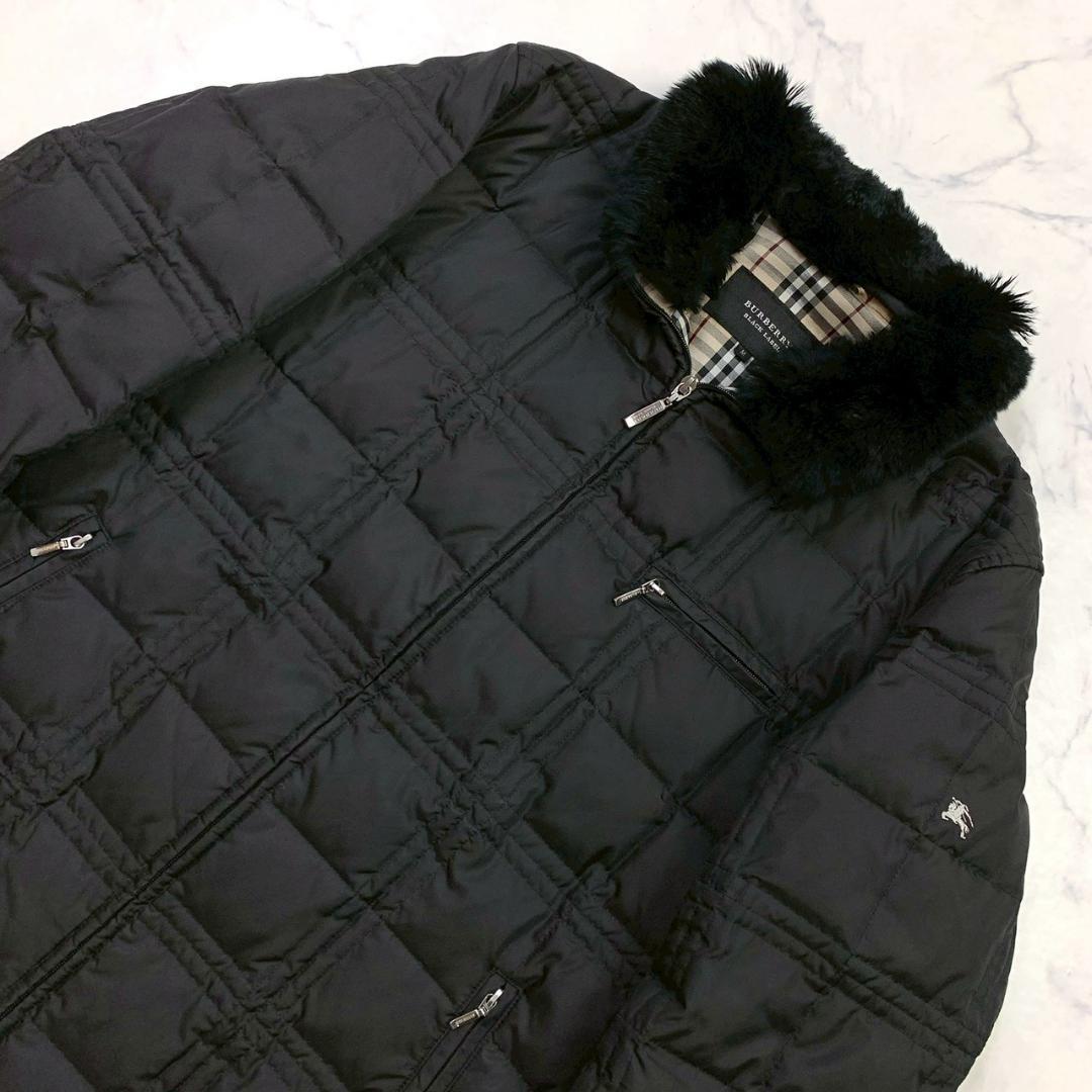 バーバリーブラックレーベル ダウンジャケット 2way ファー M　D887