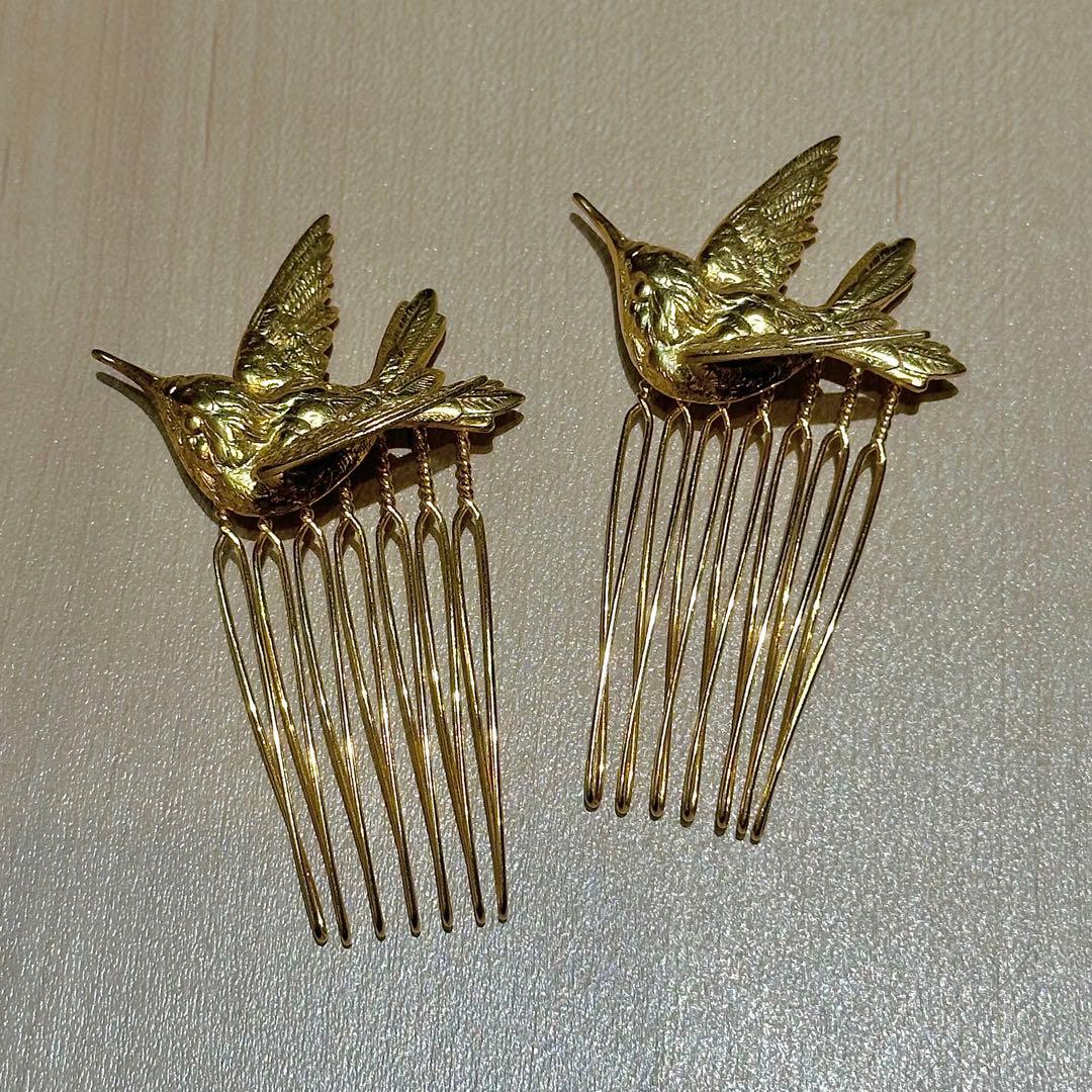 Mint Lola ミントローラ ブライダル ヘアアクセサリーコーム 2個セット