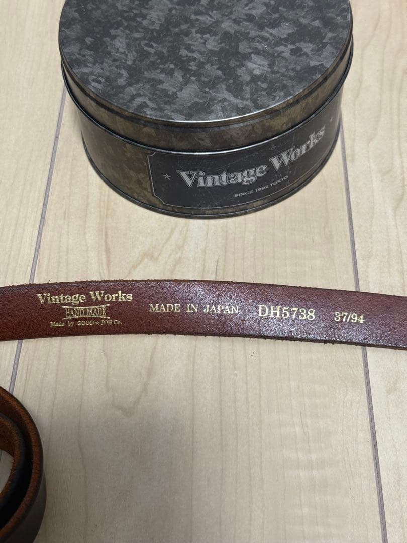 希少　Vintage Works ウェスタンベルトDH5738 真鍮　37/94