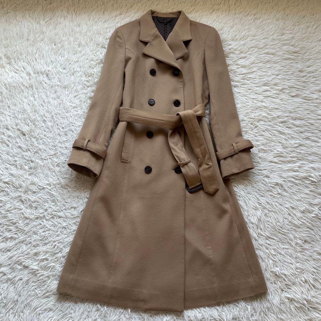 美品✨Moncada カシミヤ100%チェスターコート　ダブル　ロング　キャメル