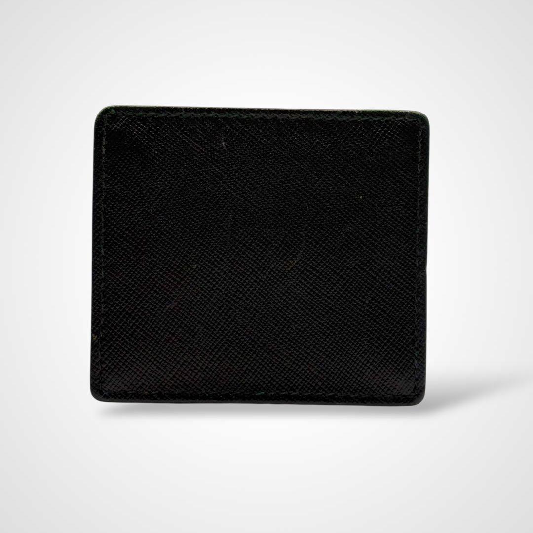 美品✨PRADA プラダ ケース サフィアーノレザー ブラック 三角ロゴ