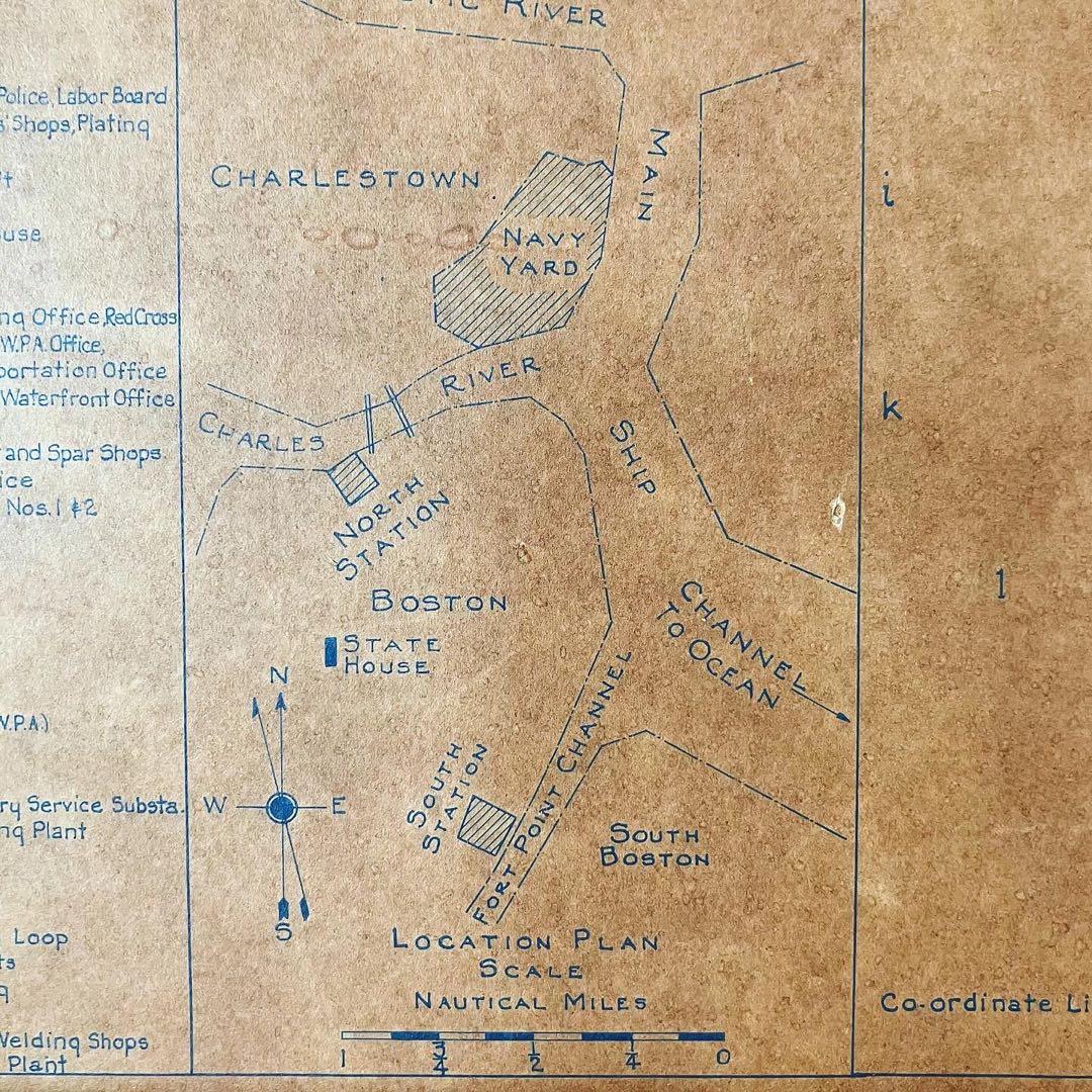アメリカンビンテージ雑貨　古地図　USNAVY ブロカント　古道具　アンティーク