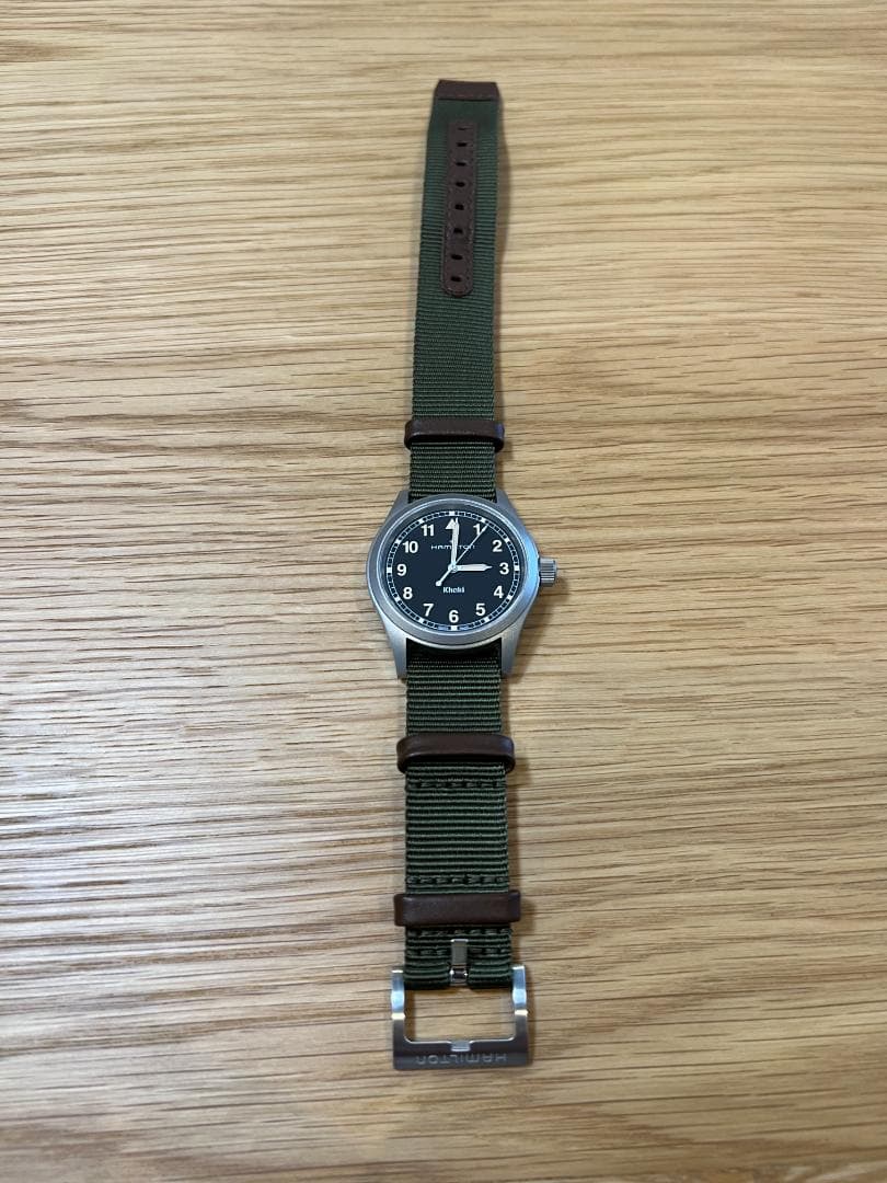 Hamilton Khaki Field クォーツ ブラックダイヤル 腕時計