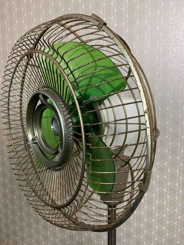 HITACHI 日立 H-625 デスクファン扇風機 グリーン 昭和レトロ