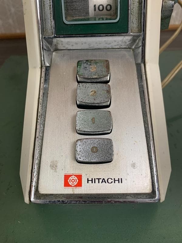 HITACHI 日立 H-625 デスクファン扇風機 グリーン 昭和レトロ