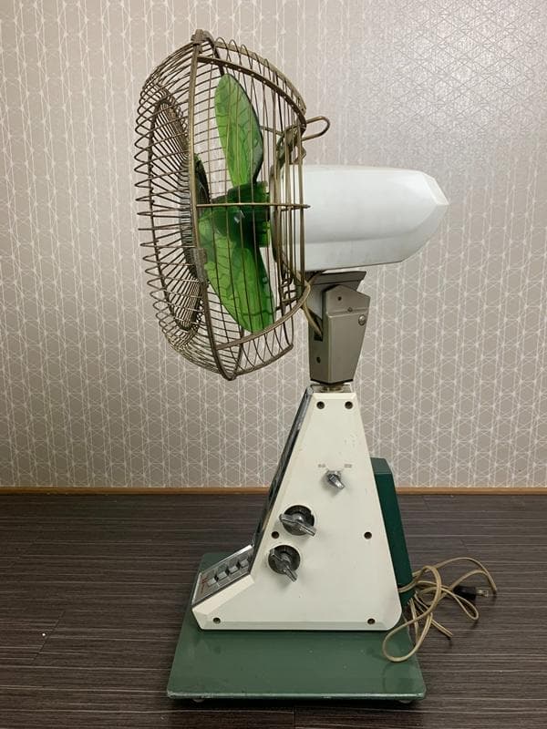 HITACHI 日立 H-625 デスクファン扇風機 グリーン 昭和レトロ