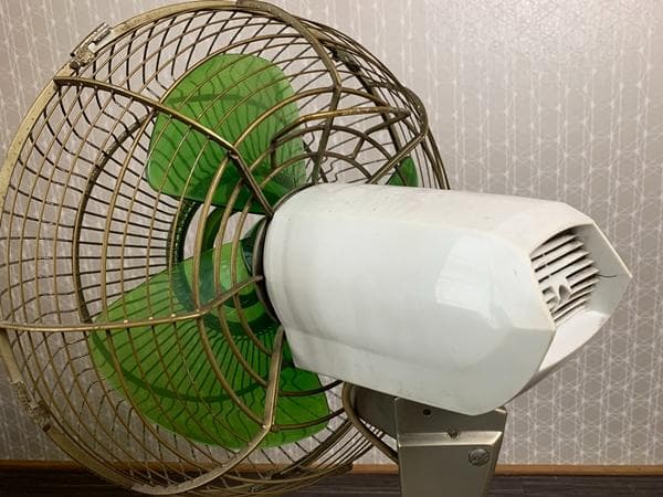 HITACHI 日立 H-625 デスクファン扇風機 グリーン 昭和レトロ