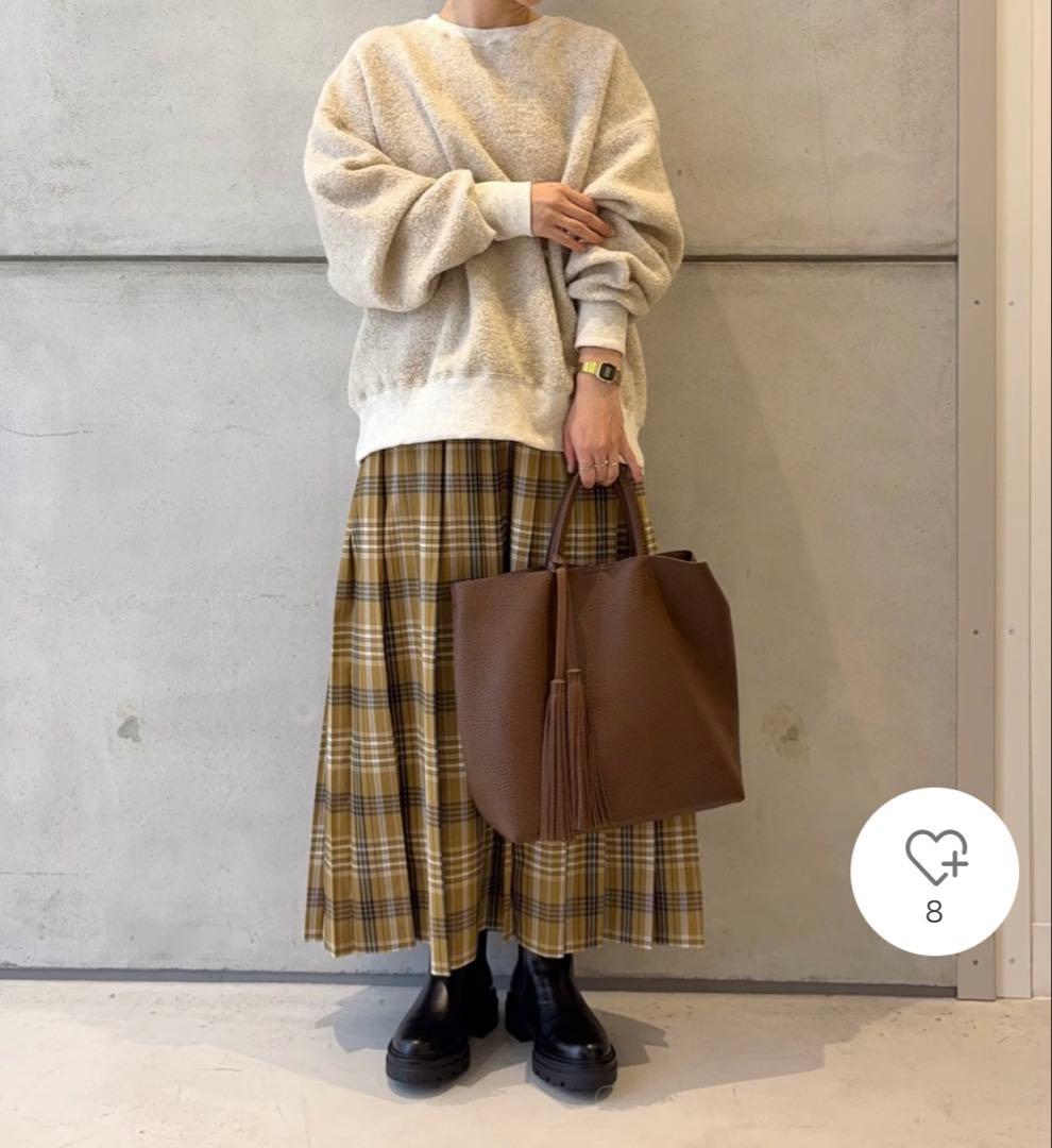 新品　かぐれ　今季　ウール ボアプルオーバー　2025秋冬　ライトベージュ