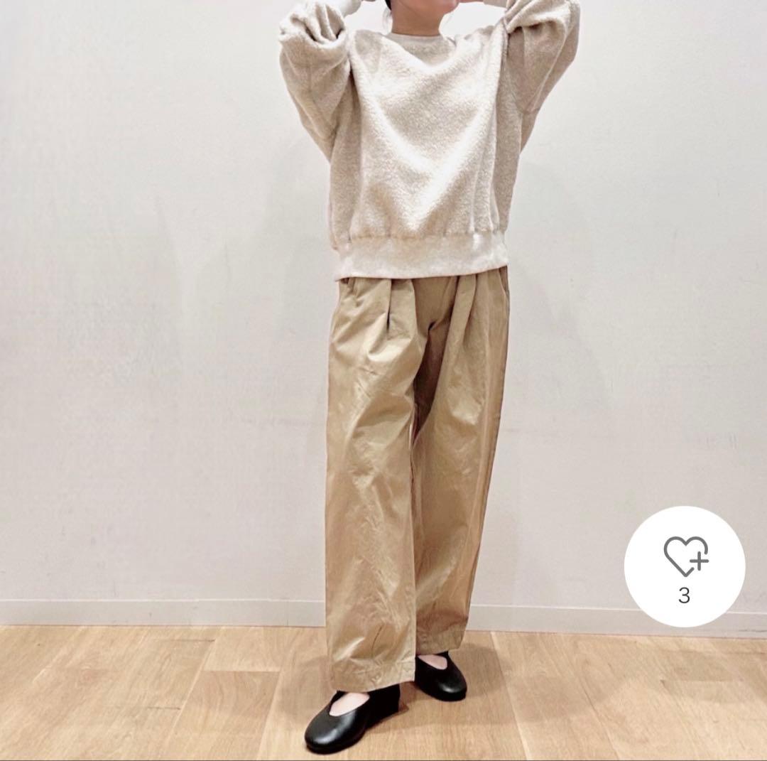 新品　かぐれ　今季　ウール ボアプルオーバー　2025秋冬　ライトベージュ