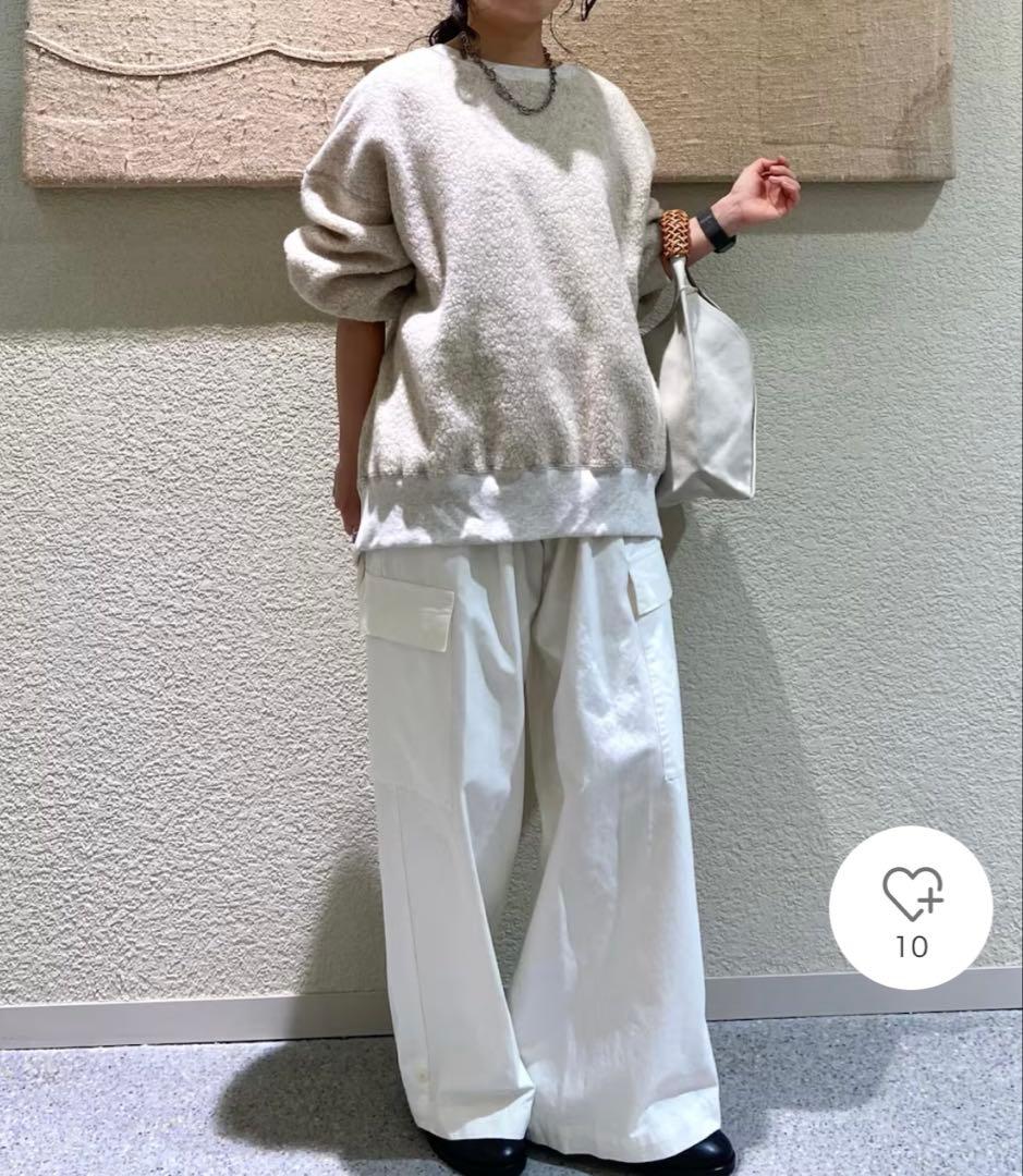 新品　かぐれ　今季　ウール ボアプルオーバー　2025秋冬　ライトベージュ