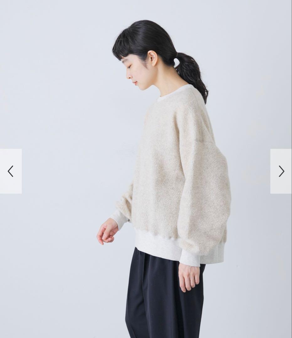 新品　かぐれ　今季　ウール ボアプルオーバー　2025秋冬　ライトベージュ