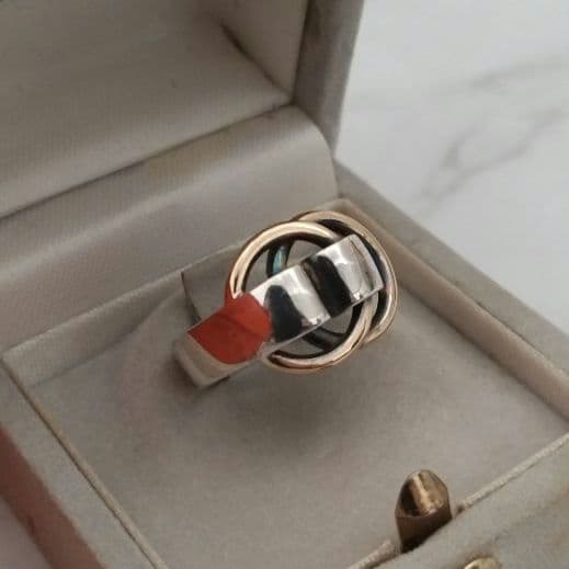 HERMES エルメス ドゥザノー コンビ リング 9号