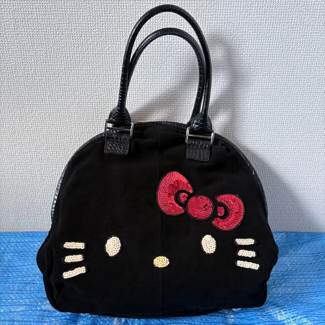 レア⬛︎ハローキティ⬛︎muta⬛︎ボストンバッグ⬛︎コラボ⬛︎レザー⬛︎クロコ型押し