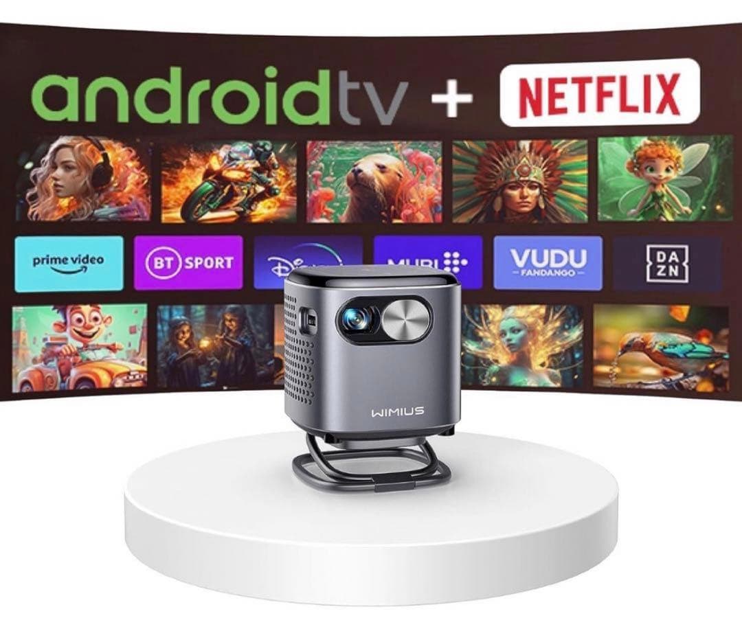 WiMiUS Q2プロジェクター小型【Android TV搭載】