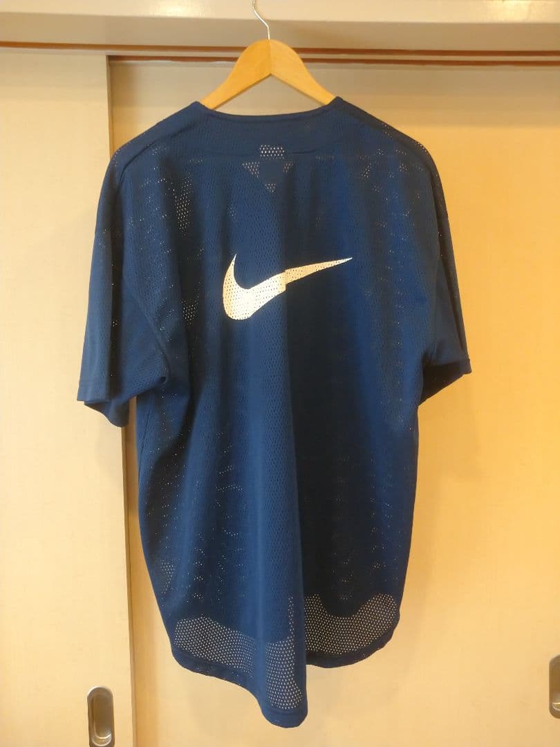 90's Nike(ナイキ)ベースボールシャツ(Mサイズ)(希少)(メッシュ)