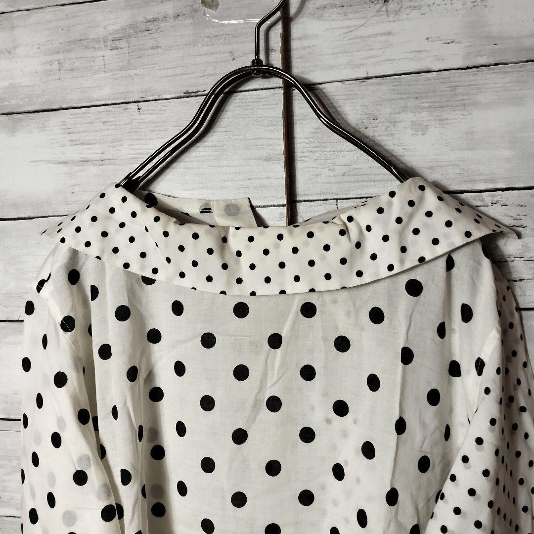 ワイズ ヨウジヤマモト ドッキングシャツ ブラウス ドット柄 コットン 綿