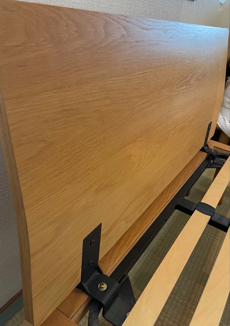 【送料込み】無印良品 木製ベッドフレーム/セミダブル/ヘッドボード付き