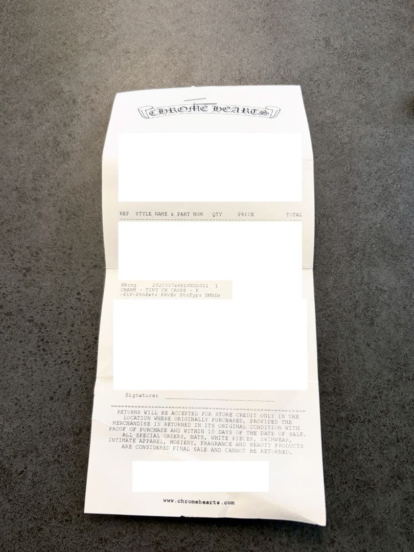 最安値【新品】最新 クロムハーツ タイニーファット クロス ダイヤ チェーン付き
