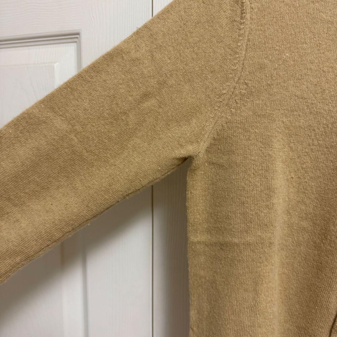 プレイ コムデギャルソン ニットカーディガン クルーネック ベージュ M