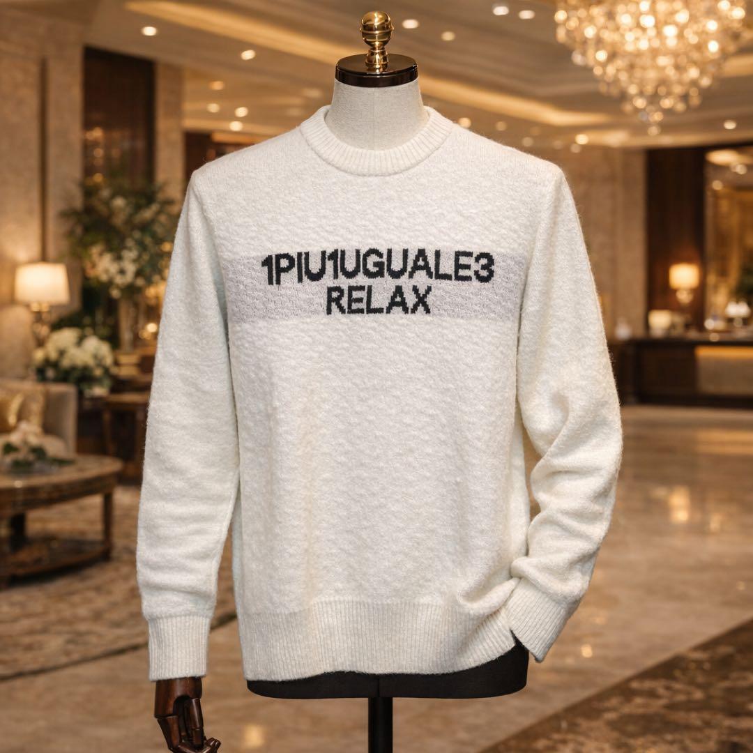 A　 1PIU1UGUALE3 ホワイトニットセーターS