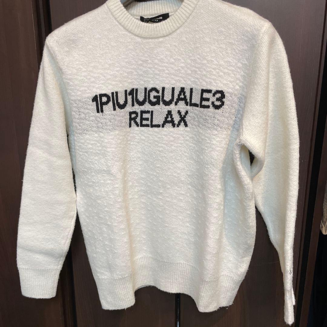 A　 1PIU1UGUALE3 ホワイトニットセーターS