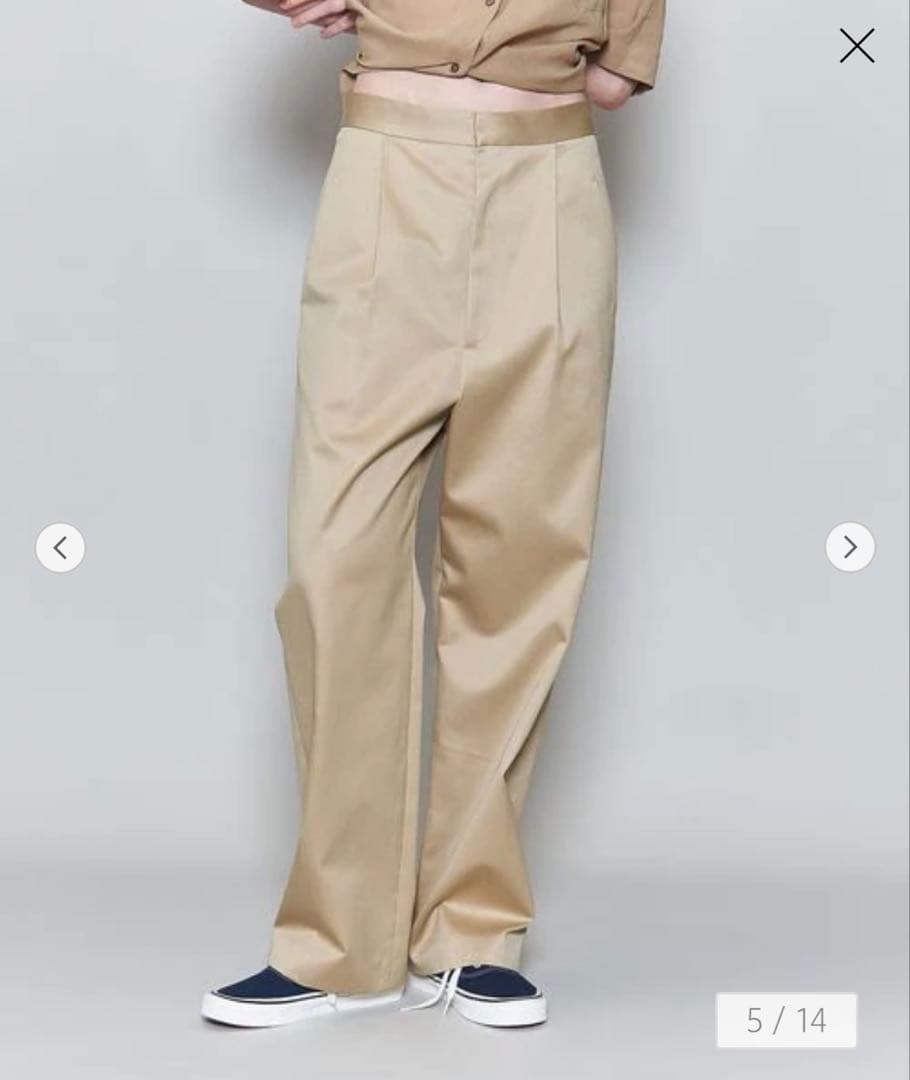 6 ロク　チノパン　コットンチノパンツ　34