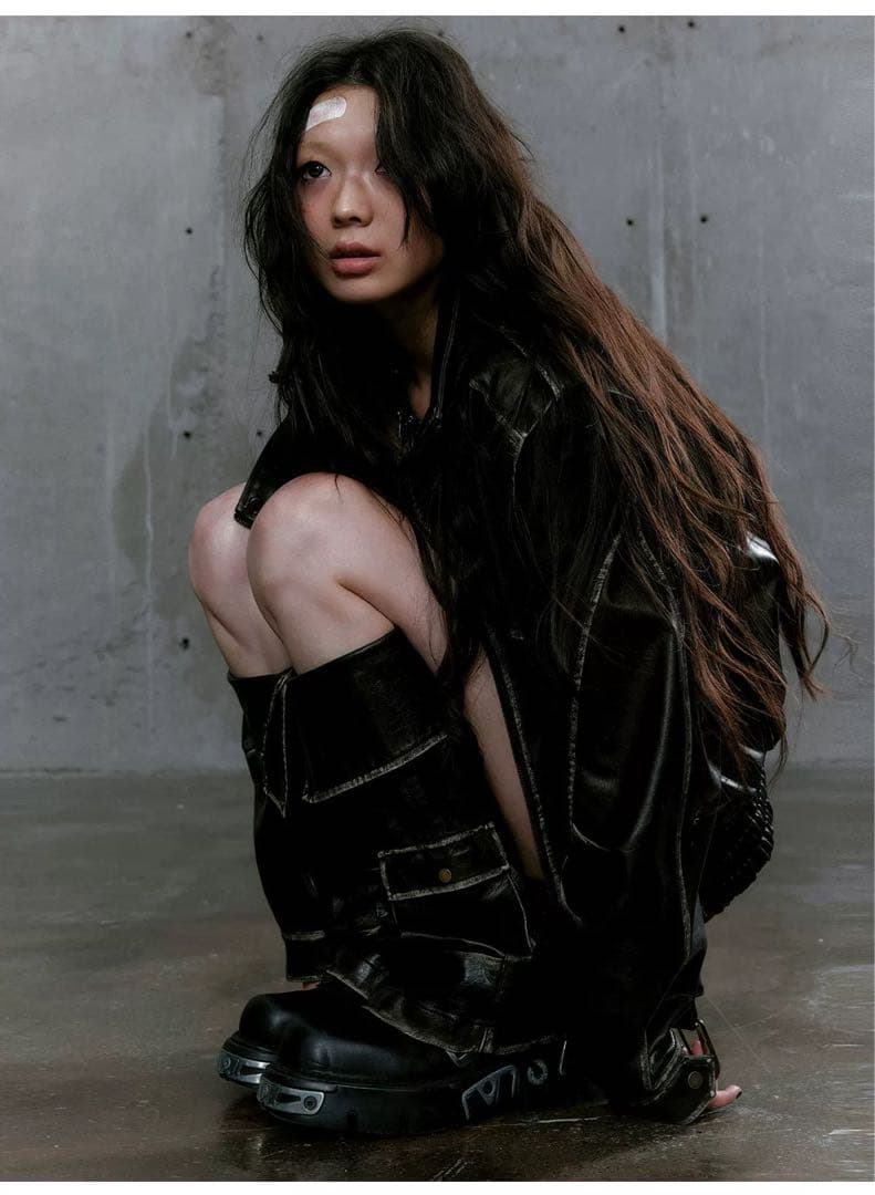 Cest Nous レッグウォーマー　ヴィンテージ　y2k ブラック　pu00s