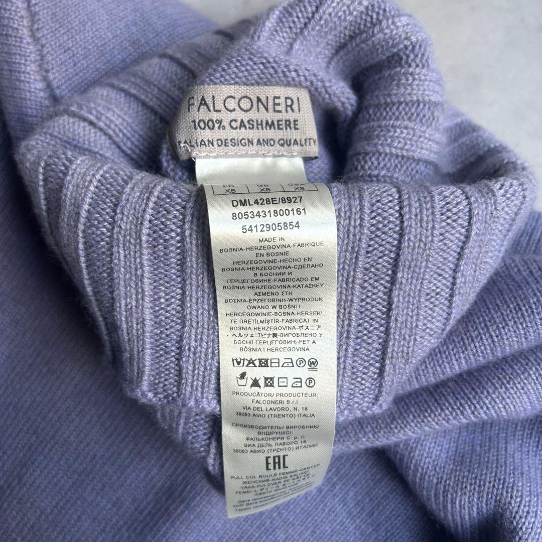 美品✨ファルコネーリ ウルトラファイン カシミヤ100% タートルネックニット