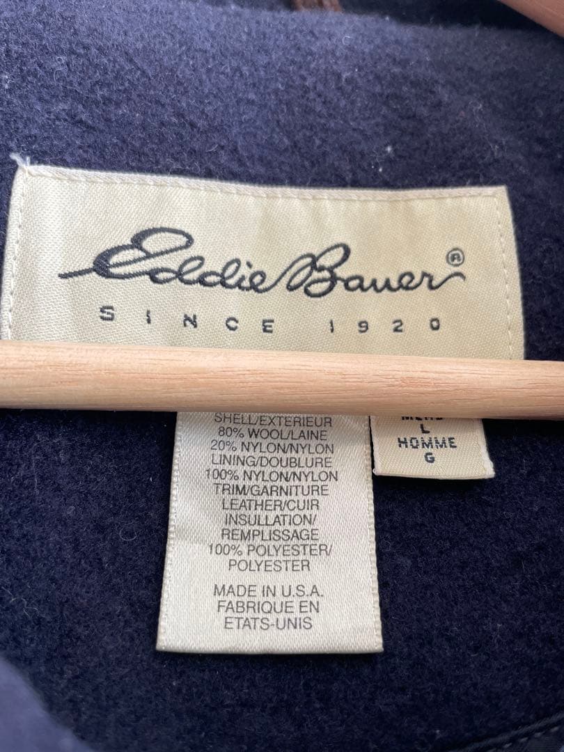 Eddie Bauer USA製80sウールジャケット Lサイズネイビー最終価格