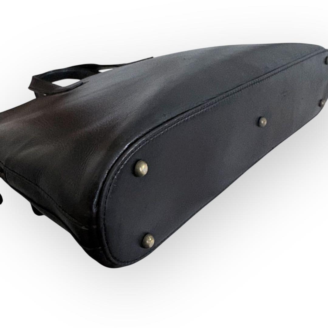 MOTHERHOUSE マザーハウス ビジネスバック ブラック レザー シンプル