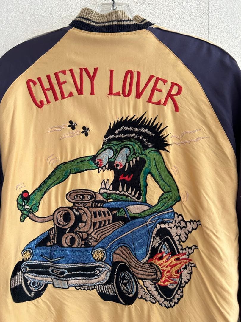 テーラー東洋 スーベニアジャケット 　スカジャン 虎顔×CHEVY LOVER