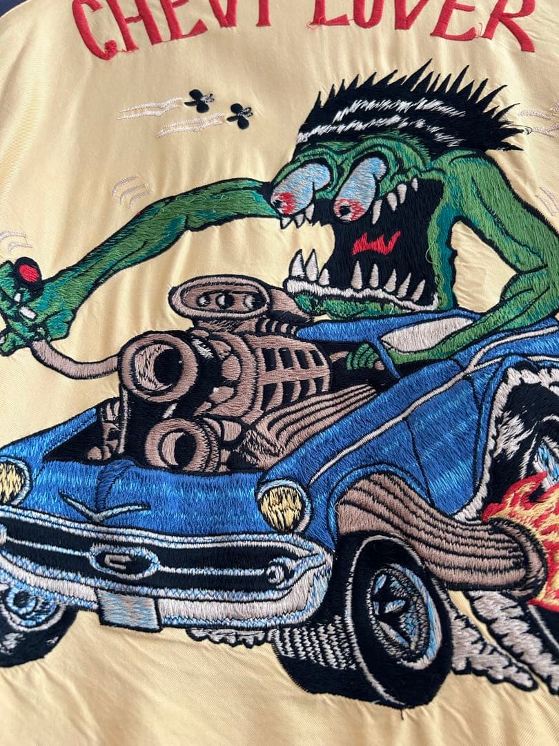 テーラー東洋 スーベニアジャケット 　スカジャン 虎顔×CHEVY LOVER