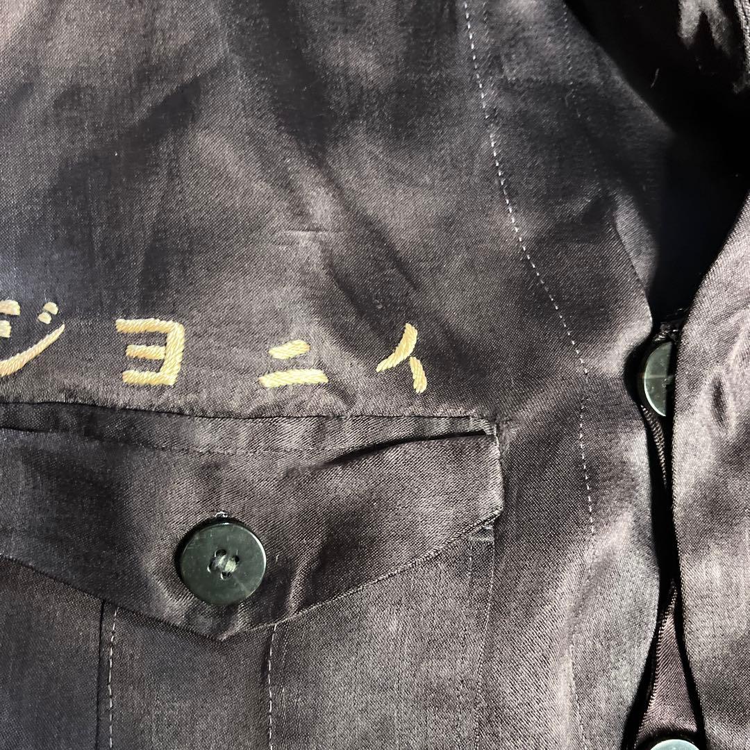 サテン　ビンテージ　古着　30s スカシャツ