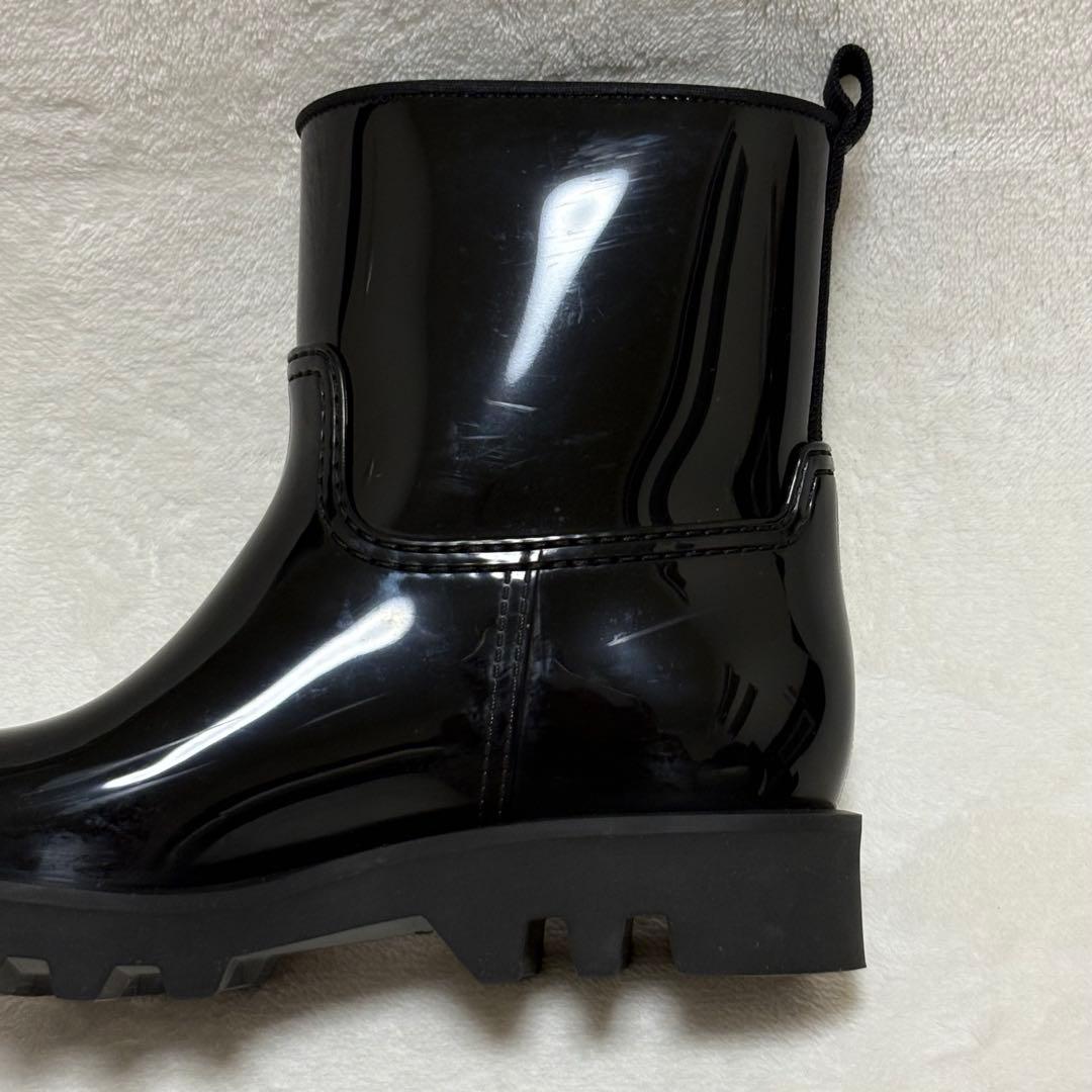 ◆MONCLER◆GINETTE ラバーブーツ 38 黒 レインブーツ