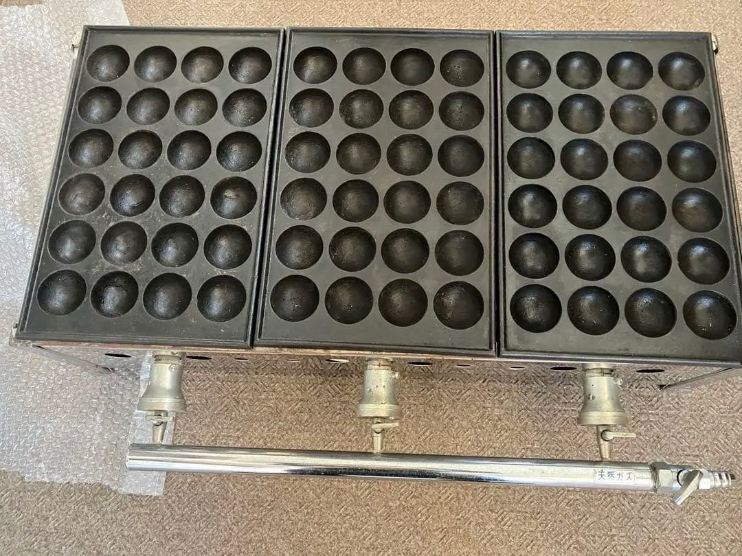 たこ焼き器３枚x24 72穴　屋台　飲食　天然ガス