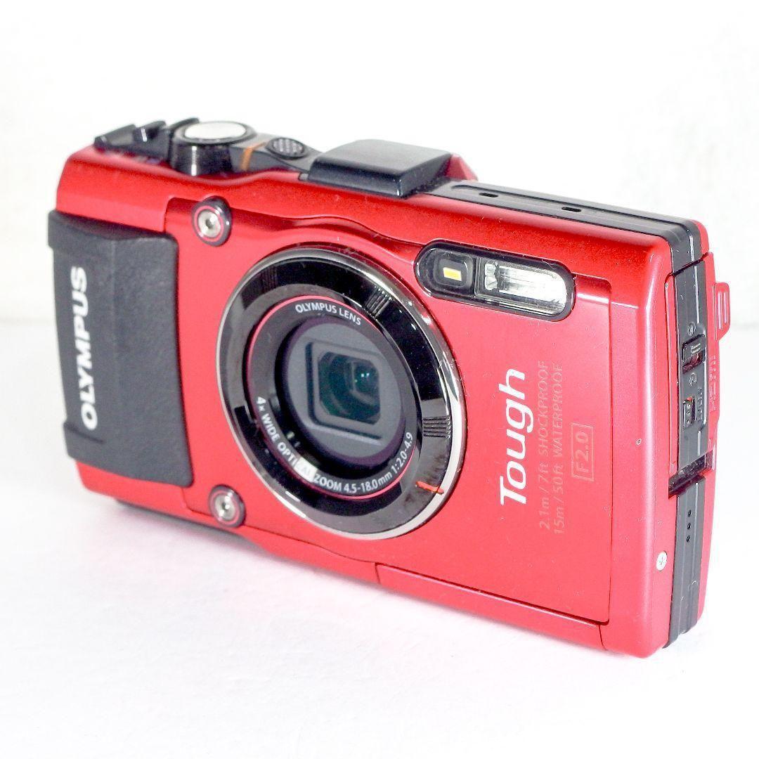 完動極上美品 OLYMPUS オリンパスTOUGH TG-4 社外充電器 レッド