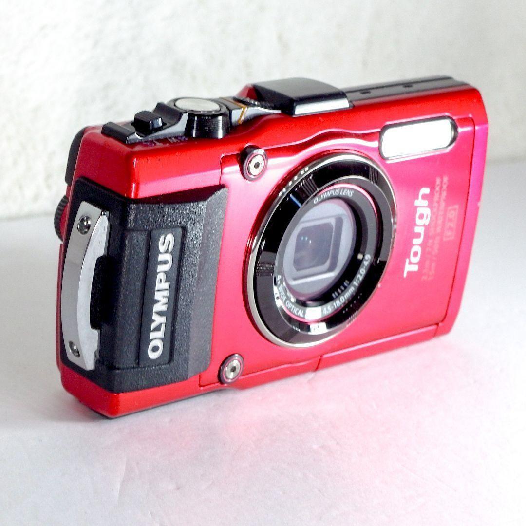 完動極上美品 OLYMPUS オリンパスTOUGH TG-4 社外充電器 レッド