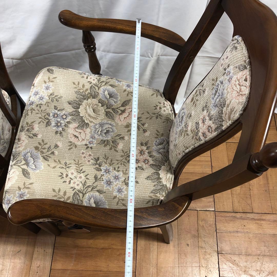 【美品】カリモク 食堂椅子 肘なし 肘付き コロニアル CC17モデル 　H