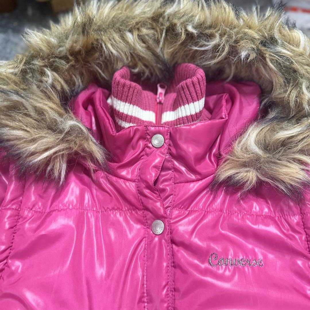 swag 短丈 ファーダウン ピンク Y2K コンバース 希少カラー M 肉厚