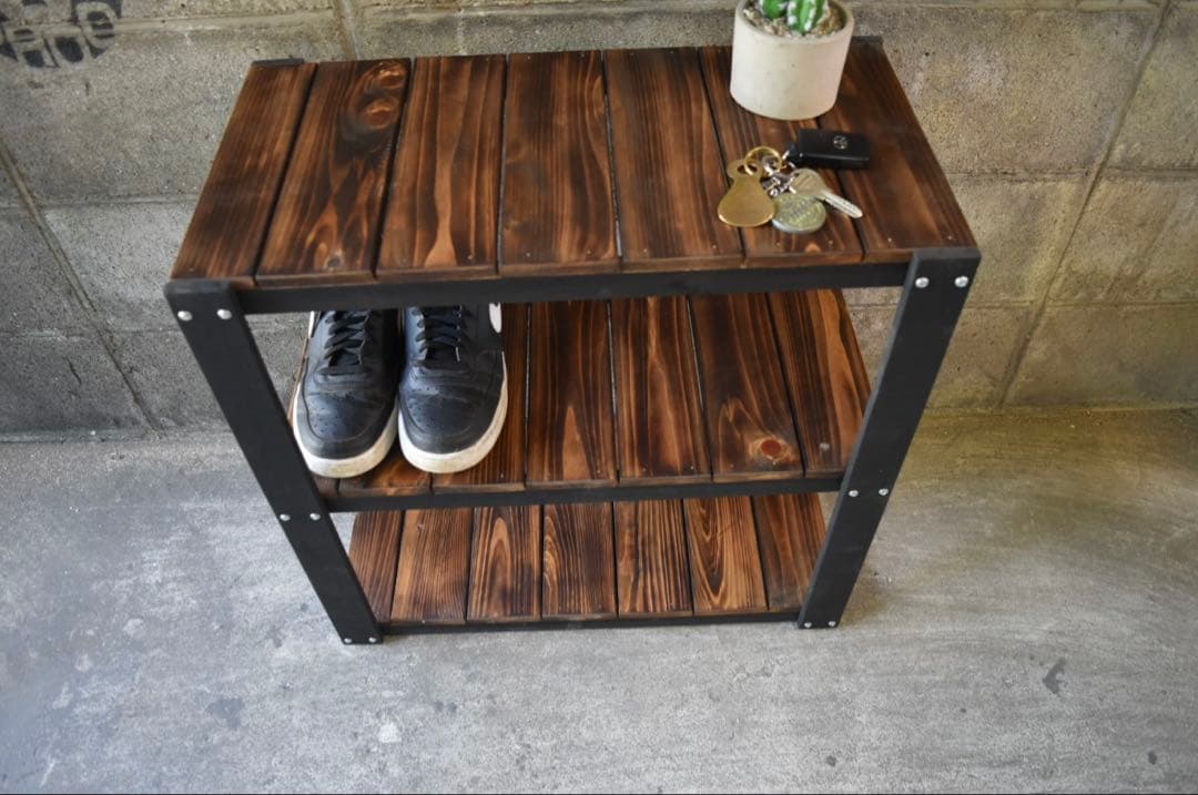 シューズラック　男前　インテリア　インダストリアル　テレビボード　靴収納