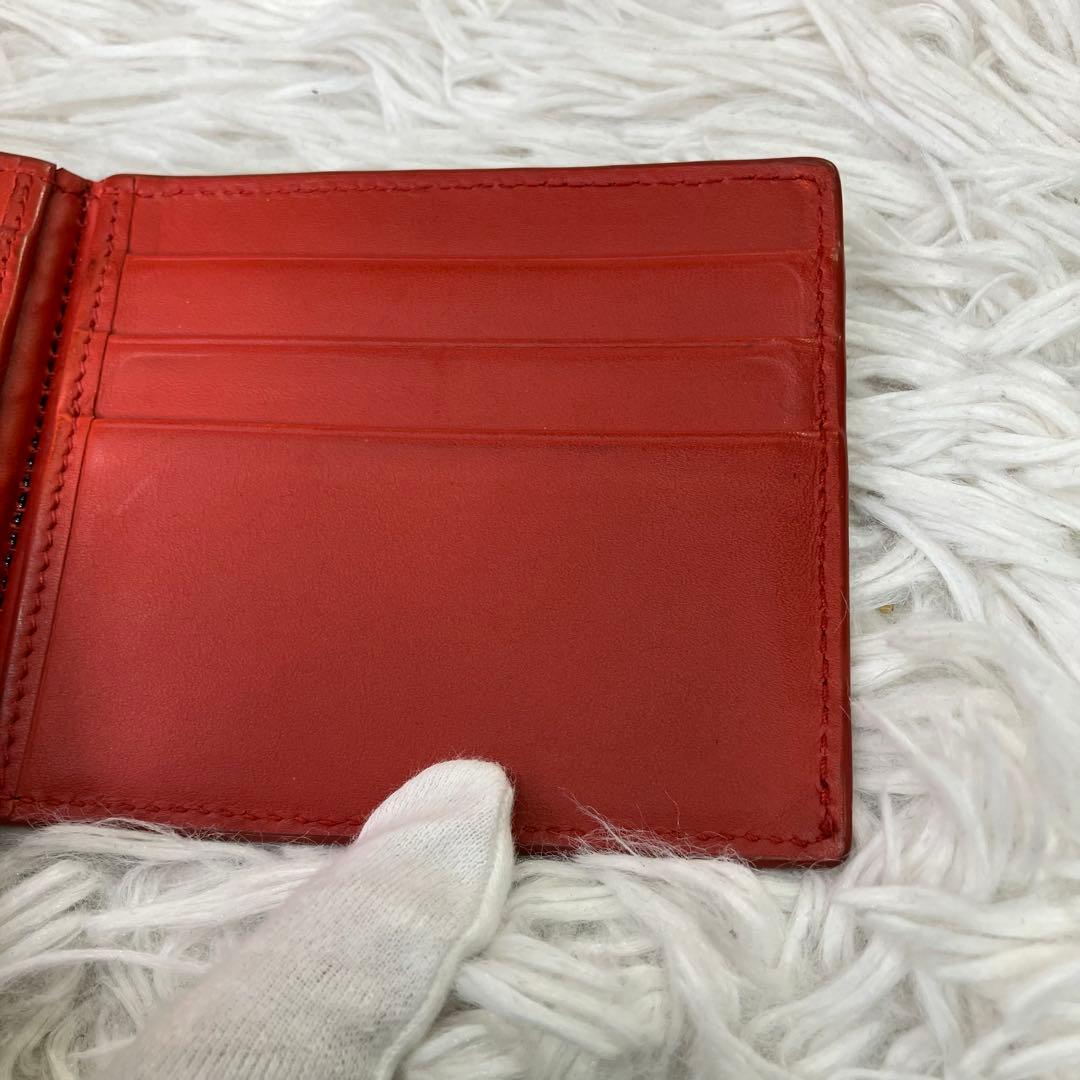 希少色✨ボッテガヴェネタ　マネークリップ　イントレチャート　オレンジ　レザー