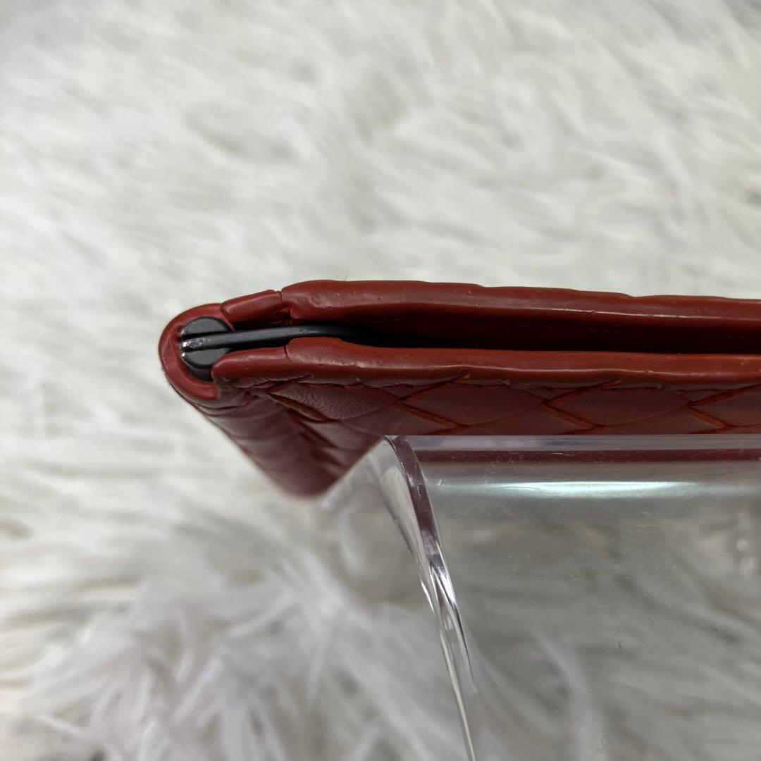 希少色✨ボッテガヴェネタ　マネークリップ　イントレチャート　オレンジ　レザー