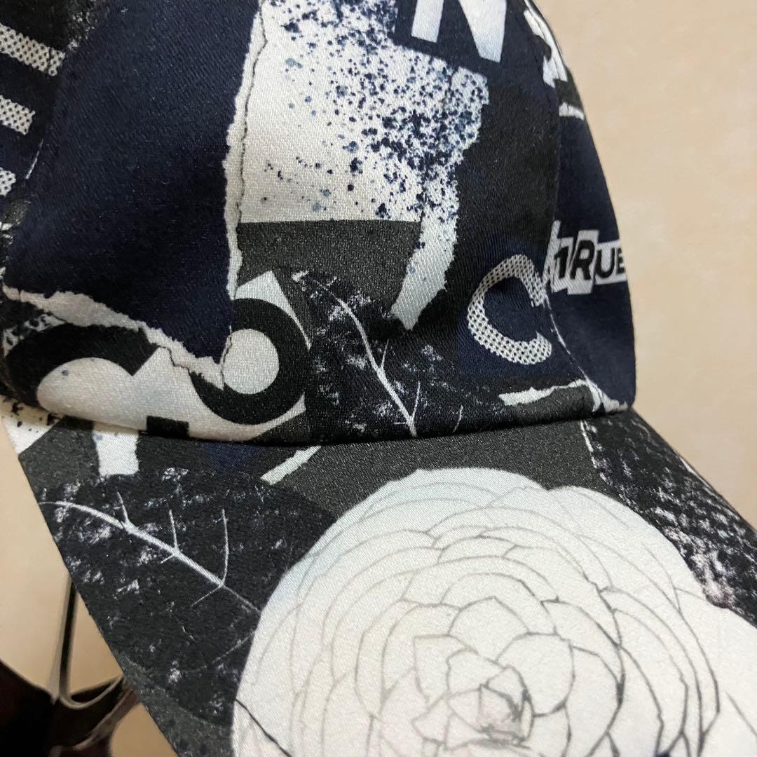 CHANEL シャネル ロゴ スナップボタン キャップ ネイビーブラック