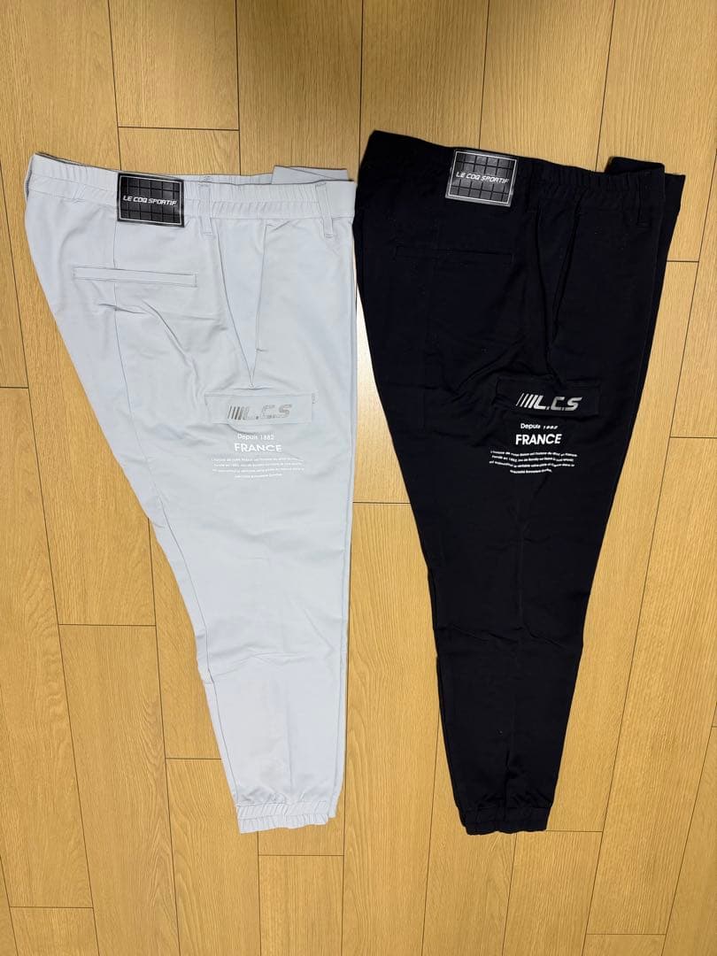 【希少LL】ルコック RIJOUME ジョガーパンツ 2枚セット（黒・グレー）